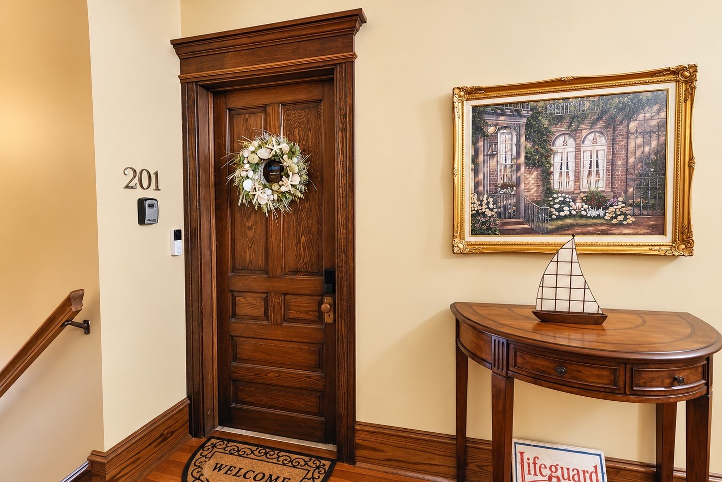 Private entry to Unit 201 at Aster Shores